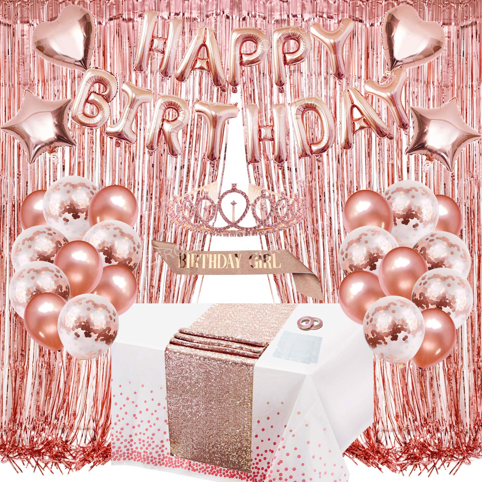 Mua ZERODECO Rose Gold Birthday Party Decorations, Happy Birthday ...