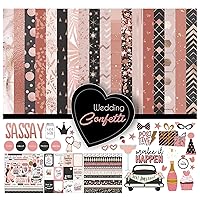 Party Confetti Theme Collection Double-Sided Scrapbook Paper Kit Cardstock 12