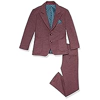 Isaac Mizrahi Boy's Slim Fit Knitted Stretch Suit