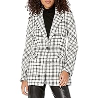 Karl Lagerfeld Paris Women's Plaid Tweed Jacket