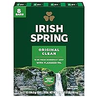 Irish Spring Deodorant Soap, Original Bar Soap (8 Count)