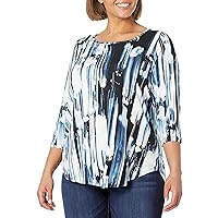 Karen Kane Women's 3/4 Sleeve Shirttail Top