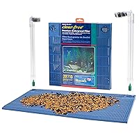 Undergravel Aquarium Filter for 15-20 (high) Gallon Tanks – Two 11.2” x 11.25” Plates – Under Gravel System for Clear, Clean Water – Safe for Freshwater and Saltwater Tanks
