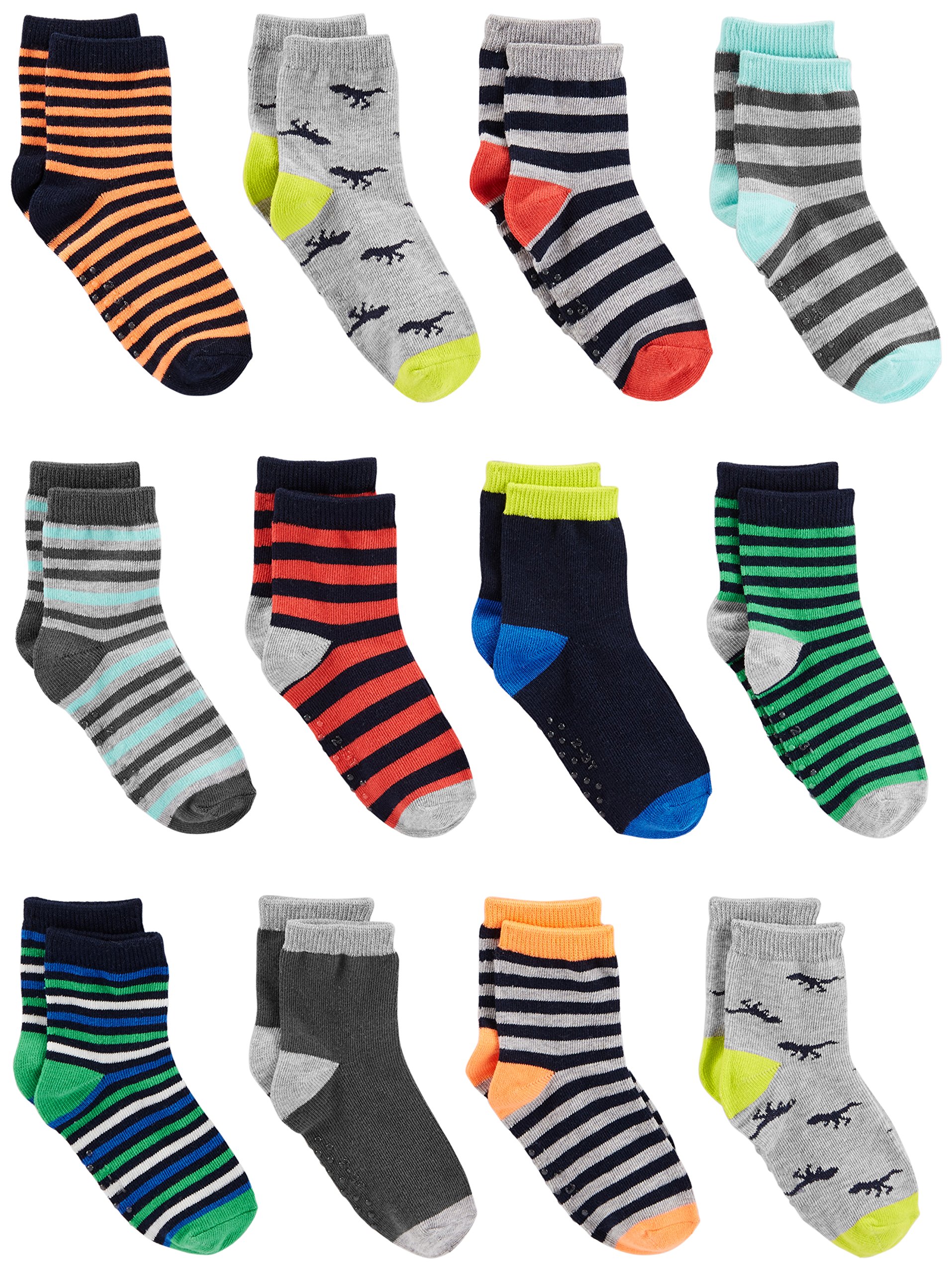 Simple Joys by Carter's Toddlers and Baby Boys' Crew Socks, 12 Pairs