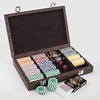 LaModaHome Star Premium Poker Set, First Class Elite Poker Set Including Poker Chips, Two Poker Decks, Two Dices and Special Case, Game for Adults