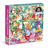 Caturday Afternoon – 500 Piece Family Puzzle with Colorful and Fun Illustrations of Cozy Cats for Children Ages 8 and Up