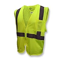 SV25-2ZGM-L Economy Class 2 Fire Retardant Vest with Zipper Closure, Large, Green