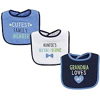 Luvable Friends Unisex Baby Cotton Terry Drooler Bibs with Fiber Filling