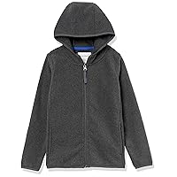 Amazon Essentials Boys and Toddlers' Polar Fleece Full-Zip Hooded Jacket