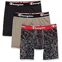 Champion Men's Boxer Brief Pack, Lightweight Stretch Mesh Underwear, 3-Pack