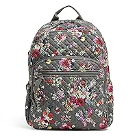 Vera Bradley Women's Cotton Campus Backpack, Hope Blooms - Recycled Cotton, One Size
