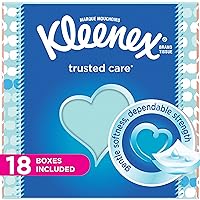 Trusted Care Everyday Facial Tissues, Cube Box, 80 Tissues per Cube Box, 18 Packs