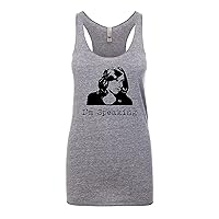 I'm Speaking (Kamala Harris), Women's Graphic Racerback Tank Top by Moonlight Makers, Gift for Her, Shirts with Sayings, Yoga Tee (XS, Heather Gray)