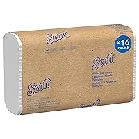 Scott® 100% Recycled Fiber Multifold Paper Towels (01807), with Absorbency Pockets™, 9.2