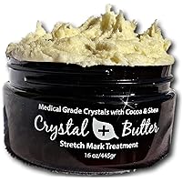 Best STRETCH MARK Scrub Exfoliant- microdermabrasion Crystal Butter Scrub 1lb