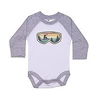 Snowboard Goggles/Baby Skiing Onesie/Sublimation/Infant Bodysuit/Mountain Romper