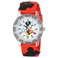 Disney Mickey Mouse Kids' WDS000513 Mickey Mouse Analog Display Analog Quartz Red Watch