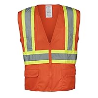 Ironwear 1287-OZ-3-LG ANSI Class 2 Polyester Mesh SAFETY Vest with 4