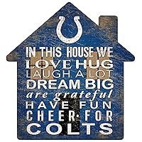 Fan Creations NFL Indianapolis Colts Unisex Indianapolis Colts House Sign, Team Color, 12 inch