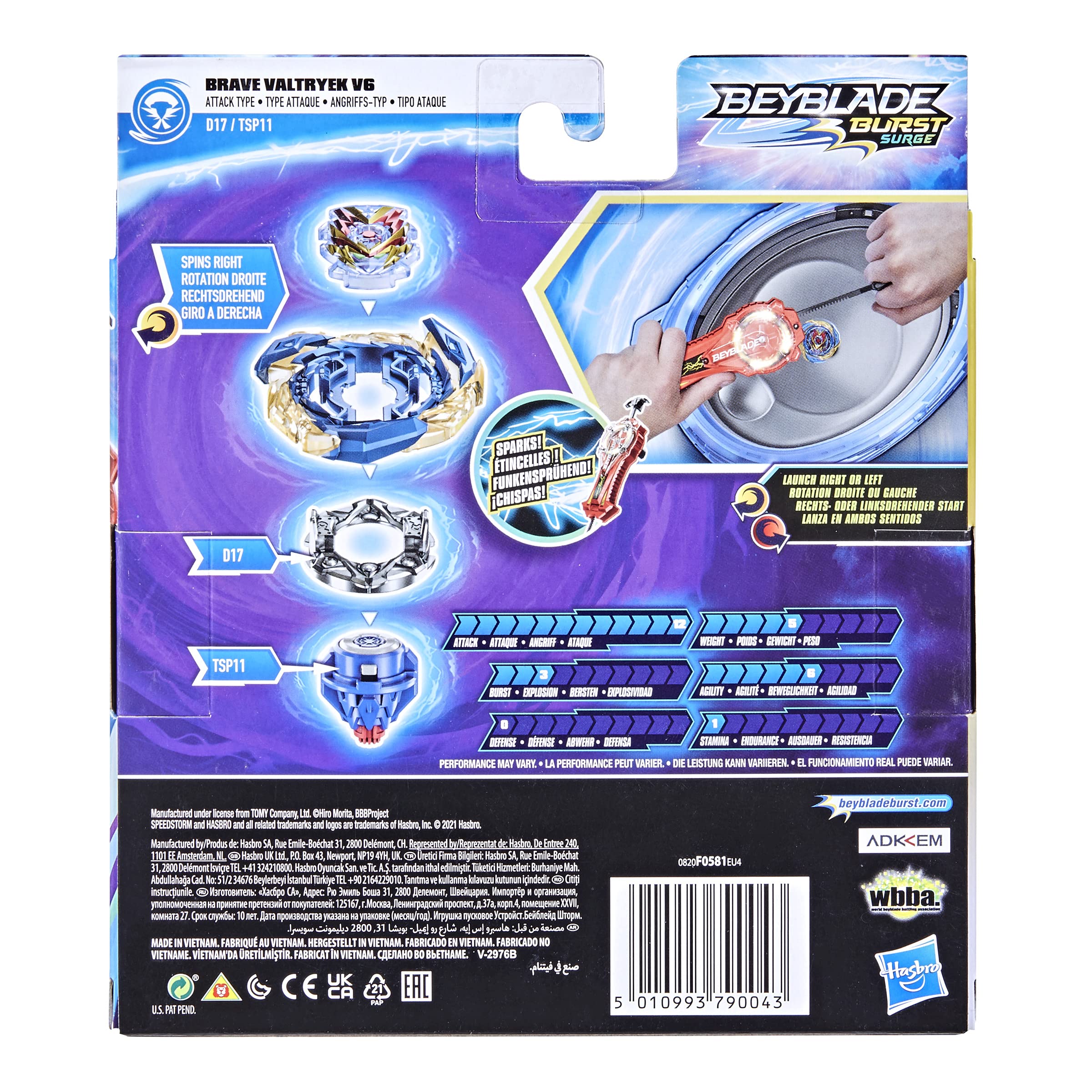 BEYBLADE Burst Surge Speedstorm Spark Power Set - Battle Game Set with Sparking Launcher and Right-Spin Battling Top Toy, Red