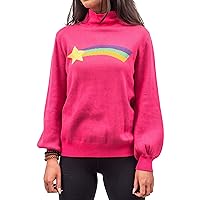 Rainbow Star Pink Pines Cartoon Cosplay Sweater, Full Knitted Halloween Costume