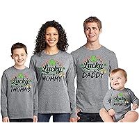 Saint Patrick's Day Lucky Name Matching Family Long Sleeve Shirt