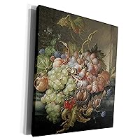 3dRose Still Life of Fruit with chestnuts and a Snail by... - Museum Grade Canvas Wrap (cw_149694_1)
