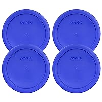 Pyrex 7201-PC Round 4 Cup Storage Lid for Glass Bowls (4, Light Blue)