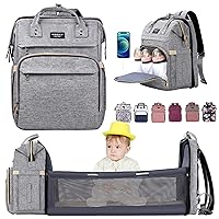Diaper Bag Backpack Large Baby Diaper Bags for Boys & Girls with Changing Station,Changing Bags Baby Registry Search Waterproof Stylish Newborn Baby Essential Gifts Lightg Grey