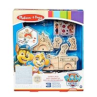 Melissa & Doug PAW Patrol Wooden Vehicles Craft Kit - 3 Decorate Your Own Vehicles, 3 Play Figures