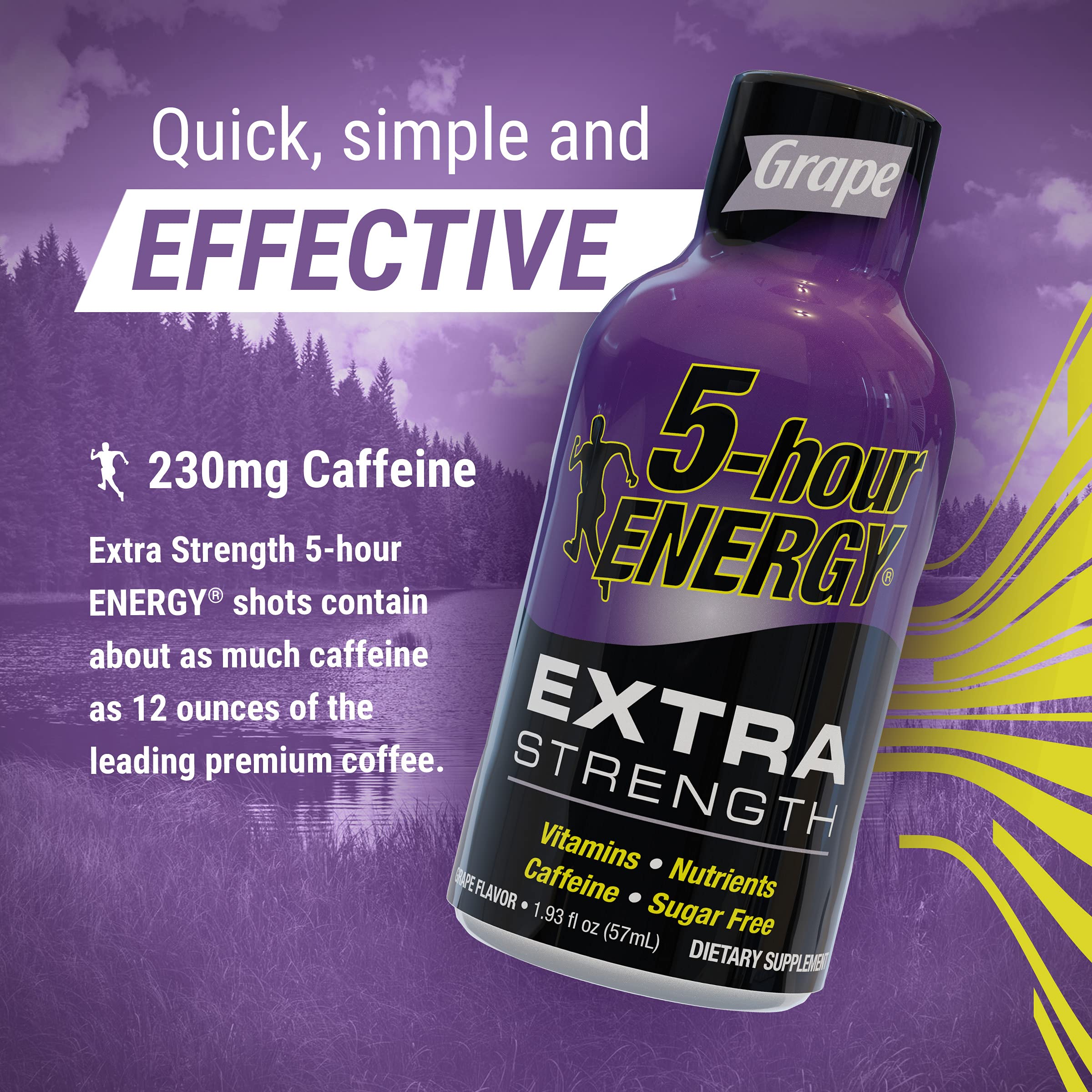 5-Hour ENERGY Shots Extra Strength, Grape Flavor - 30 Count