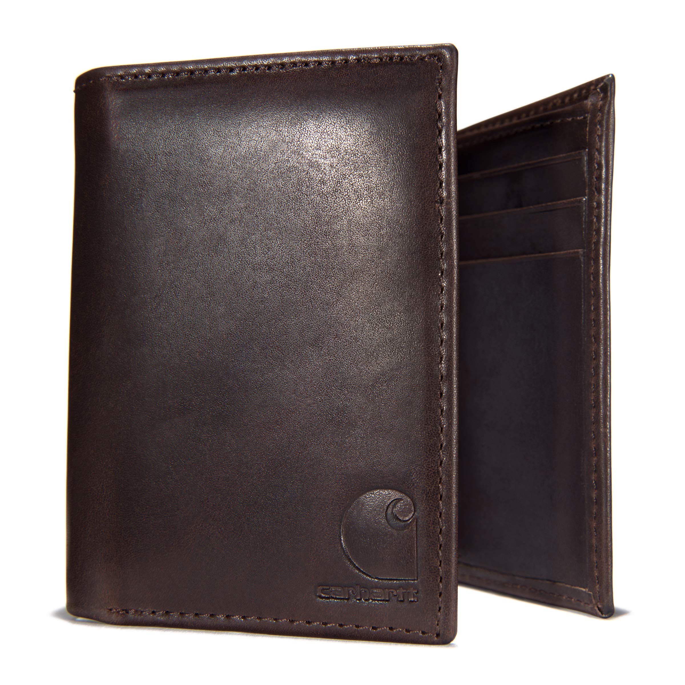 Carhartt Men's Trifold, Durable Wallets, Available in Leather and Canvas Styles