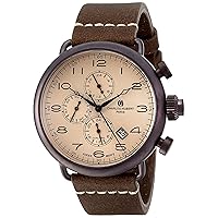 Charles-Hubert, Paris Men's 3958-N Premium Collection Analog Display Japanese Quartz Brown Watch