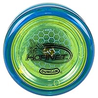 Duncan Toys Hornet Pro Looping Yo-Yo with String, Ball Bearing Axle and Plastic Body, Blue with Yellow Cap