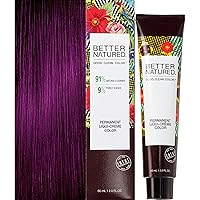 Permanent 6VV Intense Violet Hair Color Dye - Naturally-derived, Vegan & 100% Gray Coverage that Lasts up to 8 Weeks