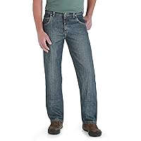 Wrangler Mens Rugged Wear Relaxed Straight Fit Mid Rise Jeans