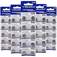 BlueDot Trading AG10 LR1130 LR54 LR54 1.5V Alkaline Coin Cell Battery for Watch, Hearing Aid, Calculator, Flashlights, Keyless entry, Batteries, 50 Count