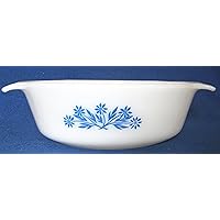Anchor Hocking Fire King Corn Flower Casserole WITH LID!!