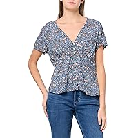 Lucky Brand Women's Printed Button Front Top
