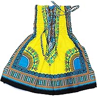 RaanPahMuang Brand Dress Halter Dashiki Colors African Child Smock Chest Strap