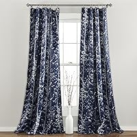 Lush Decor Forest Curtains Tree Branch Leaf Darkening Window Panel Drapes Set for Living, Dining, Bedroom (Pair), 95