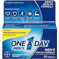 One A Day Men’s Multivitamin, Supplement with Vitamins A, C, E, B1, B2, B6, B12, Calcium and Vitamin D, 60 count