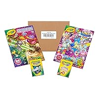Crayola Uni-Creatures & Cosmic Cats Coloring Book Set - 2 Pack (96pgs), Animal Sticker Sheet, Metallic Crayons & Glitter Crayons