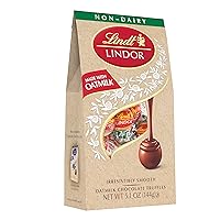 Lindt LINDOR OatMilk Chocolate Truffles, Non-Dairy Chocolate Truffles with Smooth, Melting Truffle Center, 5.1 oz.
