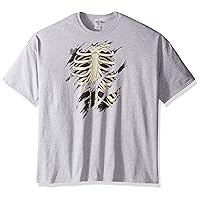 FREEZE Men's Halloween Skeleton Ripped T-Shirt