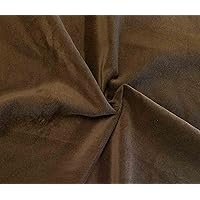 Quality Brown 100% Cotton Velvet Velour Fabric for Upholstery/Drapery/Crafts/Costumes Heavy 16oz Weight Thick Curtain Material Sold by The Yard at 54 inch Wide