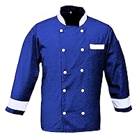 Leoranzo Creation WP-99 Men's Black Chef Coat/Jacket Several Color Collor and Cuff (Size=XXS-7XL)