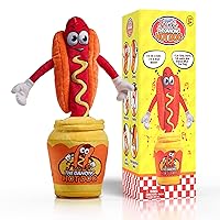 Dancing Hot Dog - Sings, Yodels, Tells Jokes - Funny Talking Decor Toy for Kids & Adults