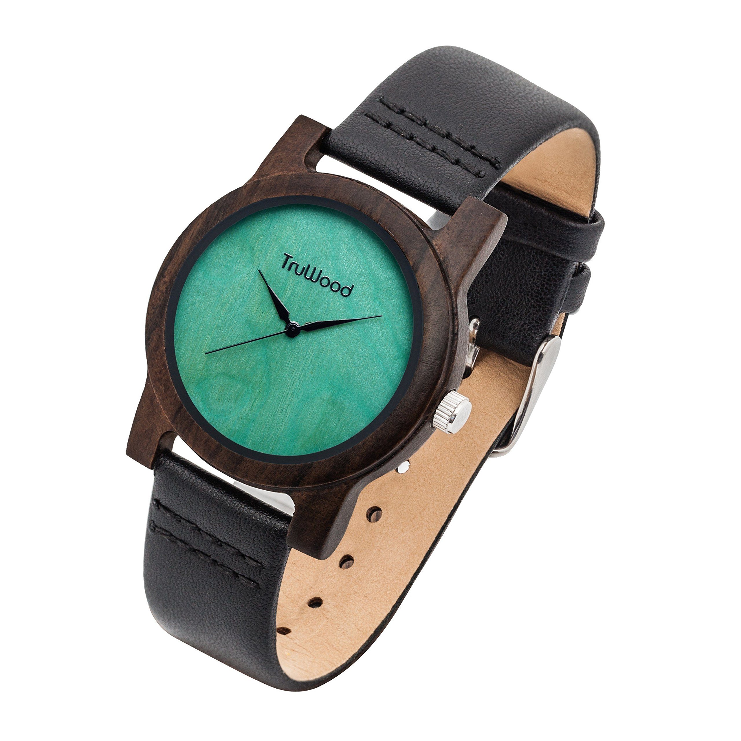 TruWood Women's Wooden Watch with Leather Strap Quartz Premium Quality Wrist Watch