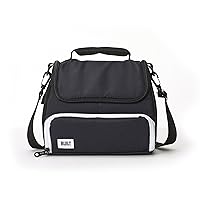 BUILT Prime Water-Resistant Insulated Fabric Lunch Bag with Zip Closure and Removable Shoulder Strap Black 5227330